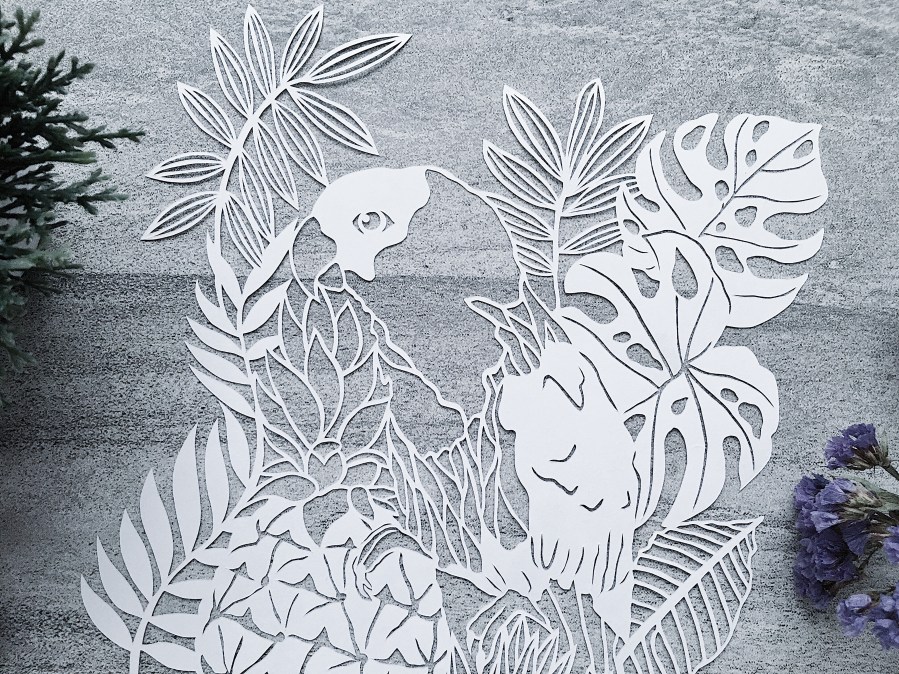 conure-parrot-papercutting-art-bespoke-paper-art-home-decor-tropical-scherenschnitte (1)