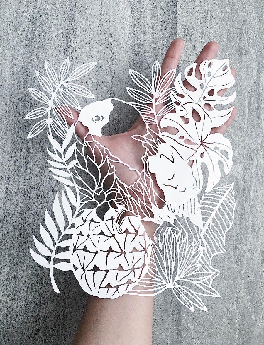 conure-parrot-papercutting-art-bespoke-paper-art-home-decor-tropical-scherenschnitte (1)