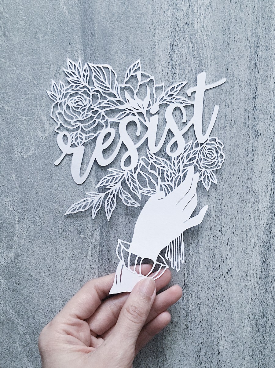 feminist-art-papercutting-resist-papercut-art-internationalwomensmonth-empowering-art-scherenschnitte
