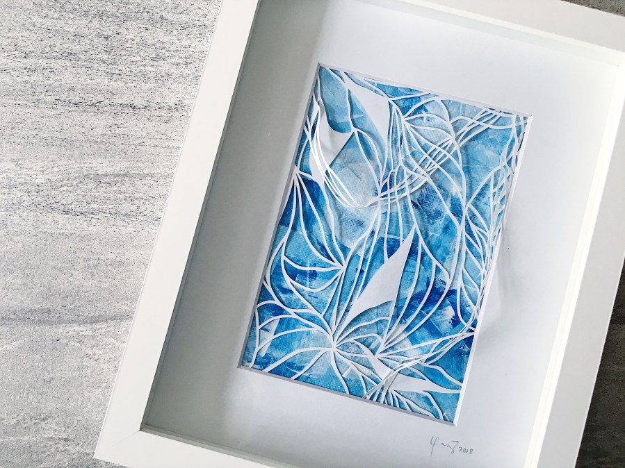 framed-papercut-art-acrylics-mixed-media-art-3D-art-contemporary-art-home-decor